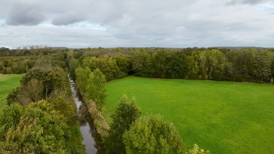 Luftaufnahme des Salzweihers bei Frechen-Benzelrath